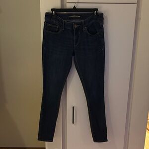 Express Women's Dark Blue Jean Leggings, Low Rise